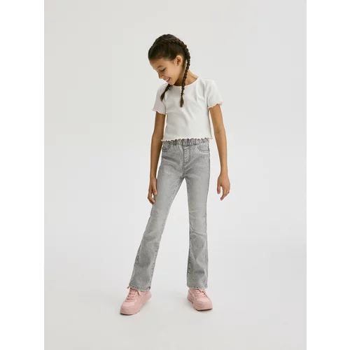 Reserved - GIRLS` JEANS TROUSERS - light grey