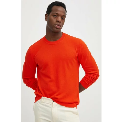 United Colors Of Benetton Pamučni pulover boja: narančasta, lagani