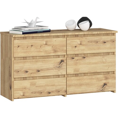 AKORD KOMODA CL100 6SZ PK DĄB ARTISAN, (21703105) Slike