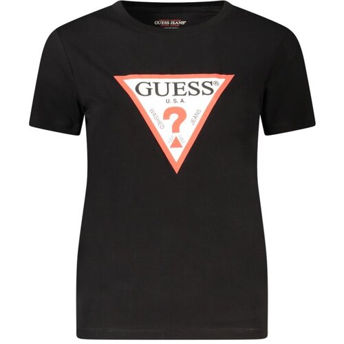 Guess Jeans Jeans Ženska Majica Kratkih Rukava Crna Cijene