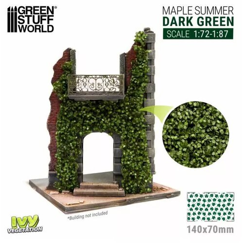 Green Stuff World Ivy sheets - Maple Summer 1:72/1:87 Dark Green Cene