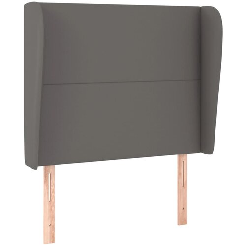 Maison Chic vzglavna omarica - nočna omarica - posteljna omarica z u&amp;scaron;esi sivo 83x23x118/128 cm umetno usnje, (21711481) Slike
