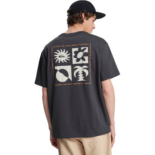 Quiksilver Tehnička sportska majica &amp;#039;Evo Blossom Of Peace&amp;#039; vi&amp;scaron;nja / tamo siva / prljavo bijela Slike