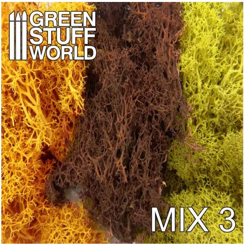 Green Stuff World Scenery Moss - Yellow/Brown/DarkYellow Slike