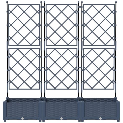  Vrtna saksija 3 kom. Svjetlosiva 120 x 40 x 125,5 cm PP Slike