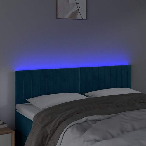  LED uzglavlje tamnoplavo 144x5x78/88 cm bar&amp;scaron;unasto Slike