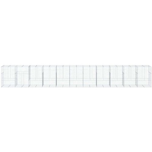 VidaXL Gabionska ko&amp;scaron;ara s poklopcem 1100x100x150 cm pocinčano željezo Slike