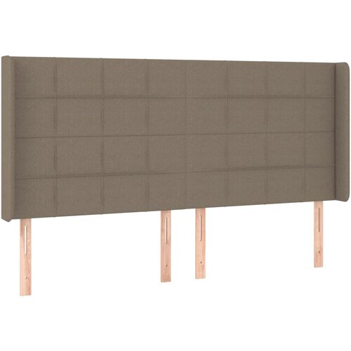 Maison Chic posteljno vzglavje - vzglavna omarica - nočna omarica z u&amp;scaron;esi taupe 183x16x118/128 cm blago, (21711810) Slike