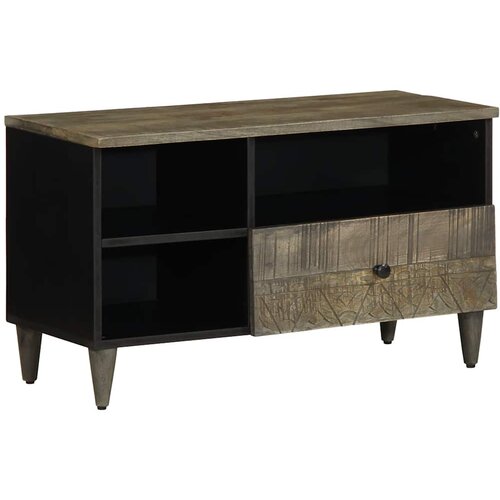 VidaXL TV ormarić crni 80x33x46 cm od masivnog drva manga Slike