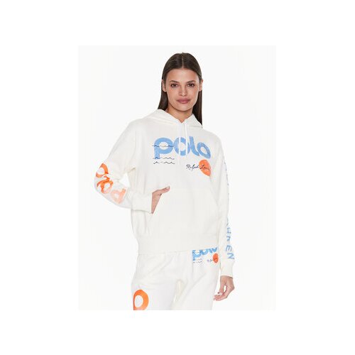 Polo Ralph Lauren Dukserica za žene, boja: bež, s kapuljačom, s uzorkom Slike
