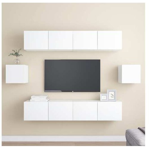  6-dijelni set TV ormarića bijeli od iverice Cijene