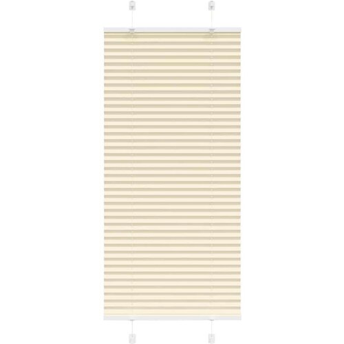 vidaXL Plisirana roleta krem 65x100 cm širina tkanine 64,4 cm Cene