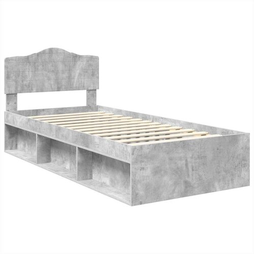  Okvir za krevet s uzglavljem Betonska siva 75 x 190 cm Slike