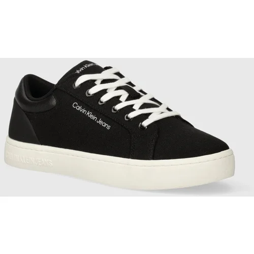 Calvin Klein Jeans Teniske CLASSIC CUPSOLE LOW LTH IN DC moške, črna barva, YM0YM00976