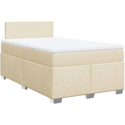  Krevet box spring s madracem krem 120 x 190 cm od tkanine Slike