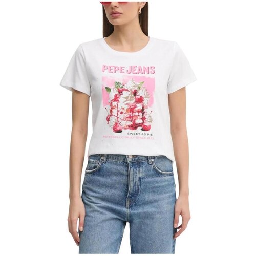 PepeJeans Majice s kratkimi rokavi - Bela Cene
