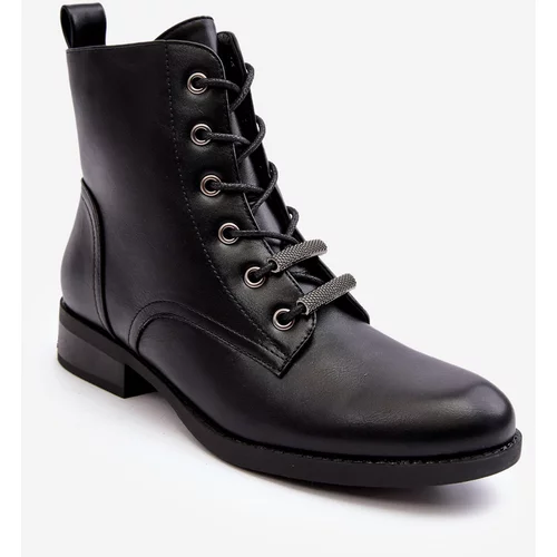 Kesi Classic Leather Women's Warm Ankle Boots S.Barski Black