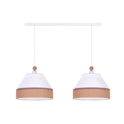  Duolla - Visilica na sajli AVIGNON 2xE27/15W/230V bela/braon Slike