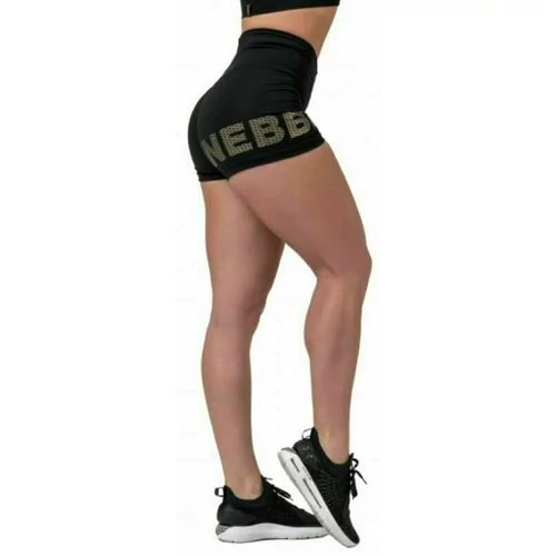 NEBBIA Gold Print Shorts Black S