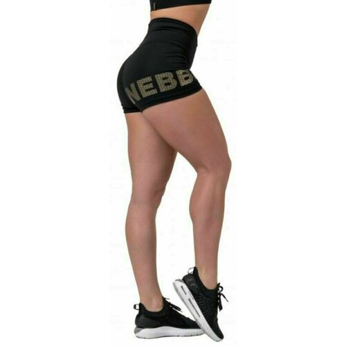NEBBIA Šorc Intense Gold Print Black Cene