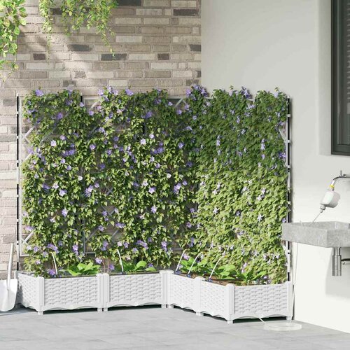  Vrtna saksija 5 pcs Bijeli 120 x 120 x 126 cm Plastika Slike