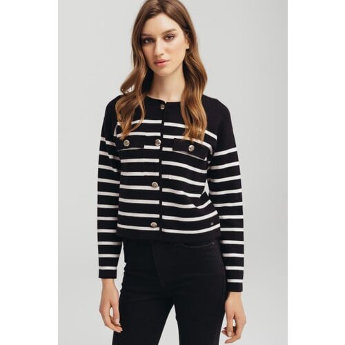 Legendww zenski prugasti dzemper na kopcanje Cene