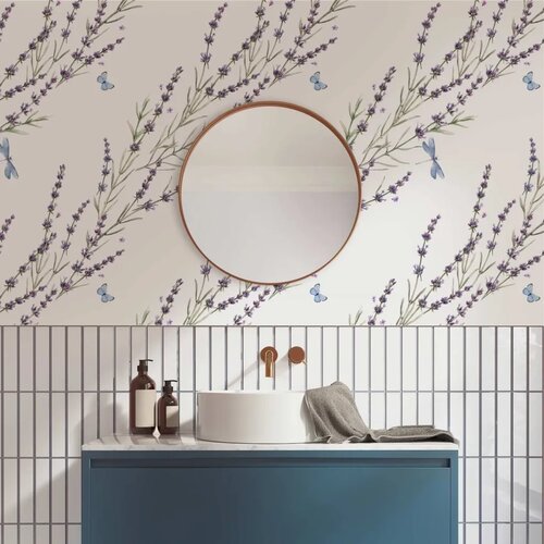  Tapeta - Butterflies Among the Lavender 50x1000 Slike