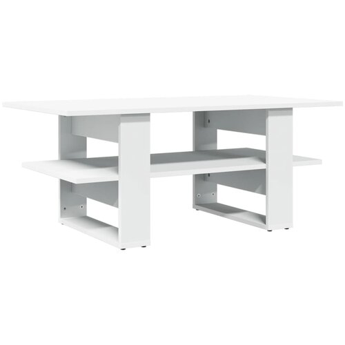 VidaXL Klubska mizica bela 102x55x42 cm inženirski les, (21298633) Slike