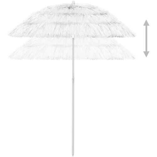  Suncobran za plažu Hawaii bijeli 180 cm Slike