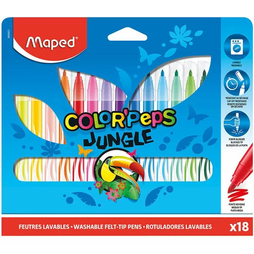 Maped Flomastri Color&apos;peps Jungle, 18 kosov