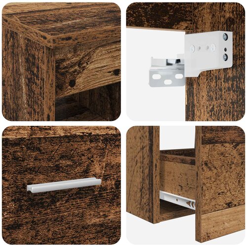  Set namje&amp;scaron;taja za kupaonicu 2 kom. Staro drvo Konstruirano drvo Smeđa 49,5 x 41 x 80 cm Slike