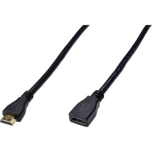 Digitus HDMI podalj&scaron;ek HDMI-A vtič, HDMI-A vtičnica 3 m črna AK-330201-030-S 4K UHD, okrogel, pozlačeni konektorji, trojno oklopljen HDMI kabel, (20428605) Cene