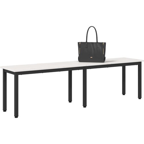  Klupa Bijelo 160 x 35 x 45 cm Čvrsto borovo drvo Slike