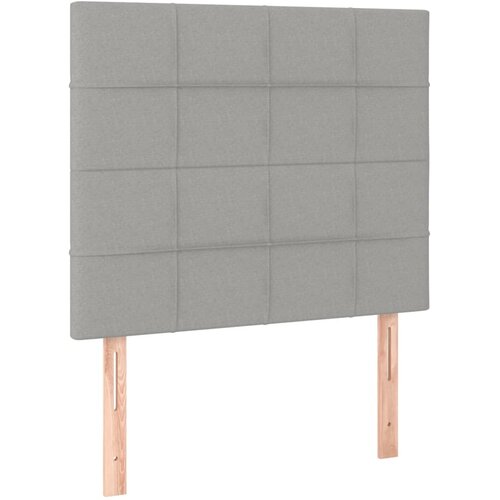  Krevet s oprugama i madracem svjetlosivi 100x200 cm od tkanine Slike