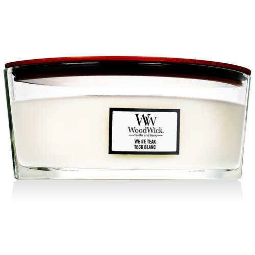 WoodWick Ellipse Candles Scented Candle White Teak 453,6 g Slike