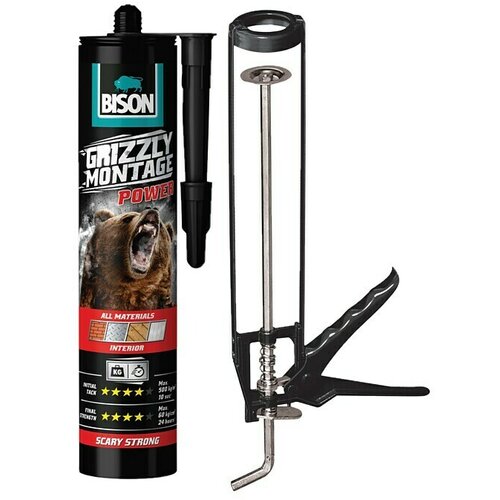 Bison Montažno ljepilo Grizzly Power+ pištolj (Boja: Krem, 370 g) Cijene
