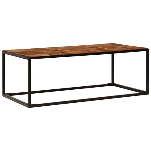 Maison Chic Klubska mizica - kavna mizica - Nizka mizica 110x60x40 cm akacijev les in jeklo, (21754452) Cene