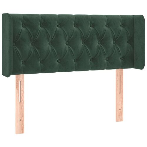 VidaXL uzglavlje s u&amp;scaron;ima tamnozeleno 103x16x78/88 cm bar&amp;scaron;unasto Slike