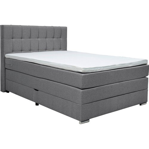 CARRYHOME POSTELJA BOXSPRING 140 cm x 200 cm , tekstil siva Cene