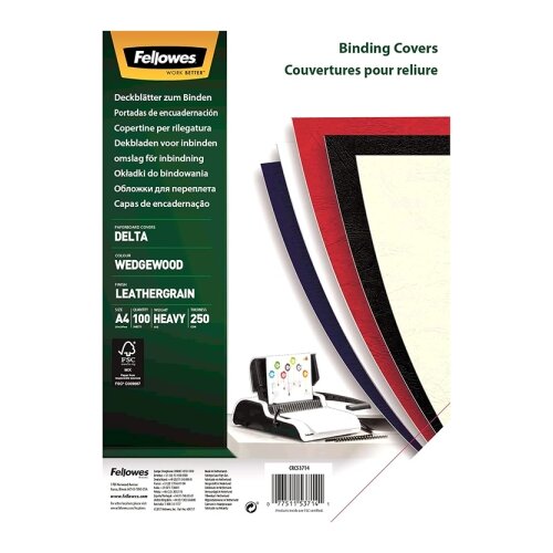 Fellowes Karton za koričenje Delta A4 5371403 sivo/plava Cene