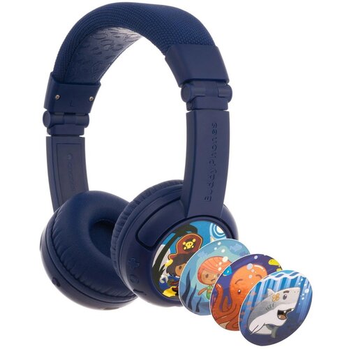 Buddyphones otro&amp;scaron;ke brezžične naglavne slu&amp;scaron;alke play+ deep blue Slike
