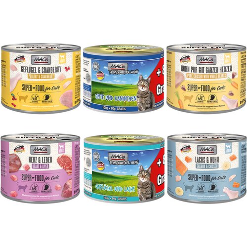 MAC&amp;#039;s MAC&amp;acute;s Cat poskusno pakiranje II - 6 x 200/180 g (6 sort) Slike