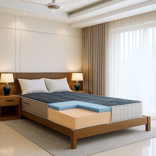 The White Stone Vzmetnica 90x200 cm iz Memory Pene | Vi&scaron;ina 18 cm | Ortopedska Vzmetnica z 9 Conami, Hipoalergena, (5000162501) Cene