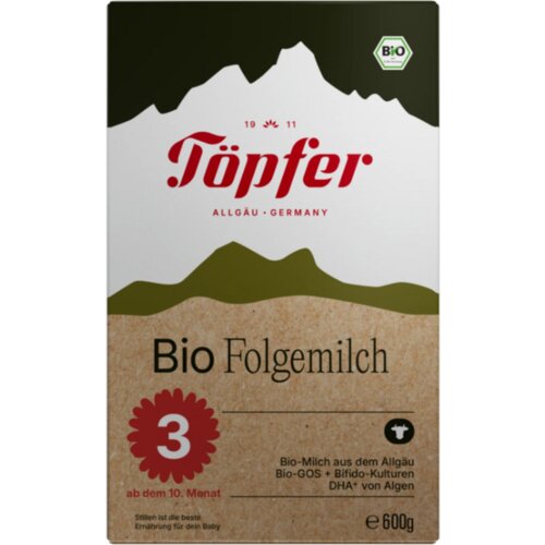 Töpfer Bio nadaljevalno mleko na osnovi kravjega mleka 3 - 600 g Cene