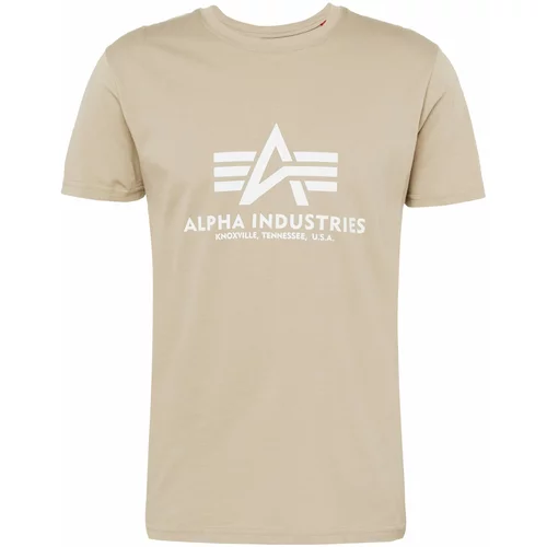 Alpha Industries Majica pijesak / bijela