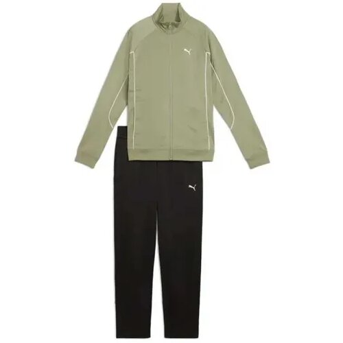 Puma Ženska komplet trenerka Poly Straight Leg OP, Maslinasto-crni Slike