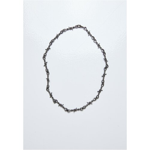 Urban Classics Accessoires Barbed Wire Necklace gunmetal Slike