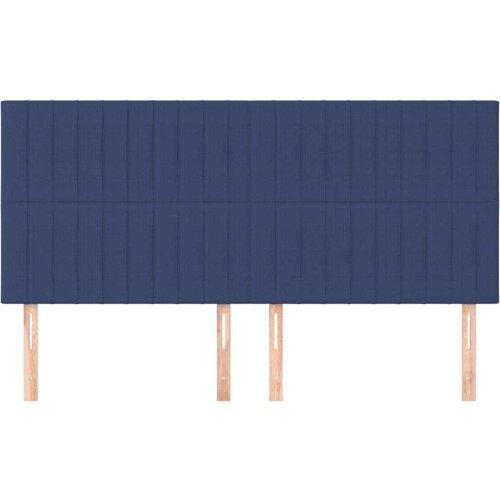  Uzglavlje 4 kom plavi 100x5x78/88 cm od tkanine Slike