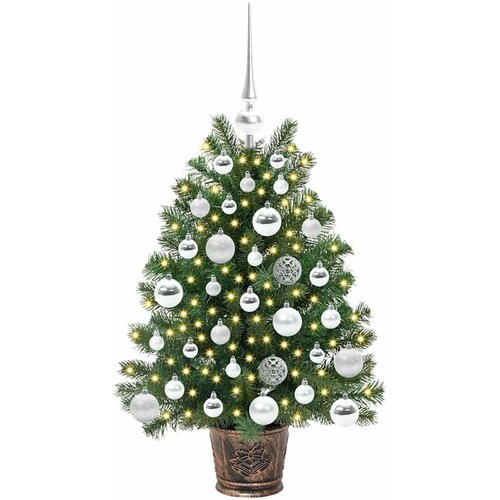  Umjetno božićno drvce s 150 LED svjetlima Zelena 75 cm PE i PVC Slike