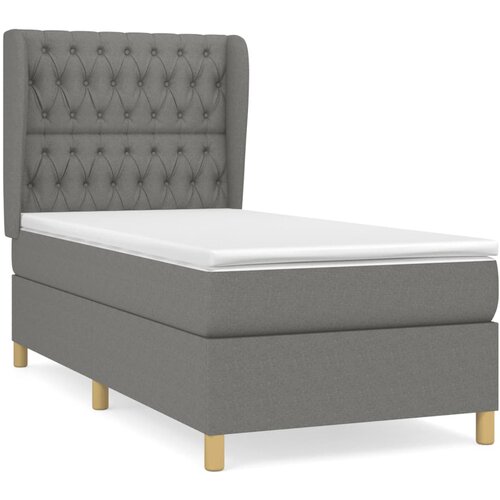 Maison Chic Box spring postelja - Vzmetna postelja z vzmetnico temno siva 100x200 cm blago SL1253, (21909156) Cene